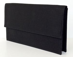 MARINA RINALDI Τσάντα Φάκελος - Black Ribbed Satin Clutch