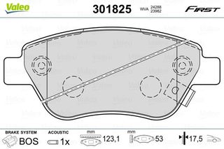 OPEL CORSA 1200 D 06 ΤΑΚΑΚΙΑ ΕΜΠΡ .(ΣΥΣΤ .BOSCH ) VALEO VALEO 301825