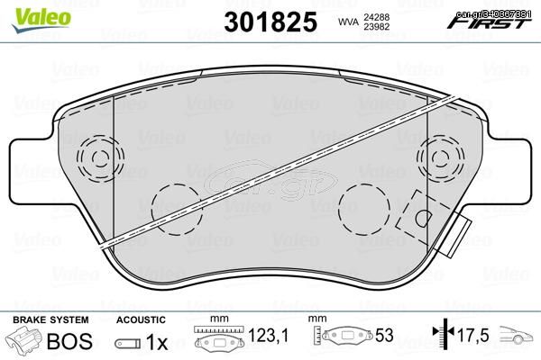 OPEL CORSA 1200 D 06 ΤΑΚΑΚΙΑ ΕΜΠΡ .(ΣΥΣΤ .BOSCH ) VALEO VALEO 301825