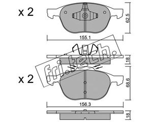 ΤΑΚΑΚΙΑ-FORD FOCUS III 1.5 TDCI 14-17 (FRONT) fri.tech. 550.1