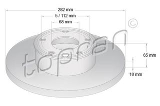 TOP RAN ΔΙΣΚ/ΚΑ ΕΜ.VAG 701615301E TOPRAN 104088