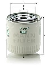 MANN ΦΙΛΤΡΑ ΛΑΔΙΟΥ FORD MANN-FILTER W 916/1