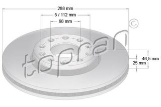 TOP RAN ΔΙΣΚ/ΚΑ ΕΜ.VAG 4B0615301B TOPRAN 110420