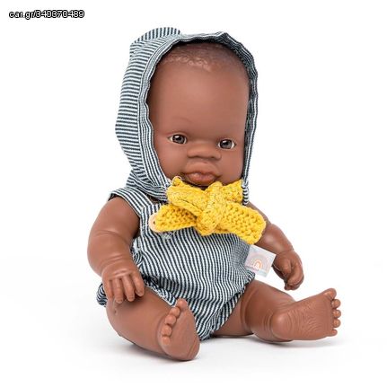 Miniland σετ African boy παιδική κούκλα με ρούχα 21cm