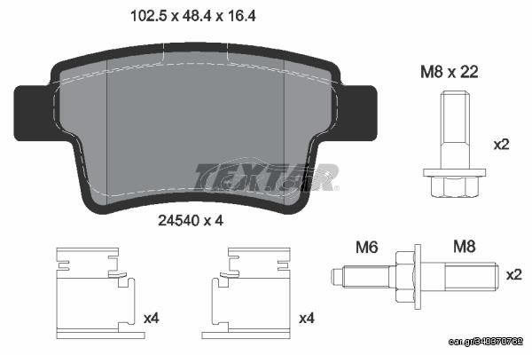 TEXTAR ΤΑΚΑΚΙΑ CITROEN C4 2004-, CITROEN XSARA PIC TEXTAR 2454001