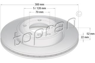 TOP RAN ΔΙΣΚ/ΚΑ ΕΜ.BMW 34111164539 12323 TOPRAN 500572