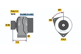 BOSCH BX ΔΥΝΑΜΟ VAG BOSCH 0986038940