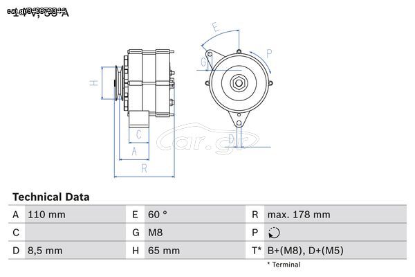 BOSCH BX ΔΥΝΑΜΟ VAG BOSCH 0 986 034 220