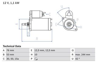 BOSCH BX ΜΙΖΑ VAG BOSCH 0986016110