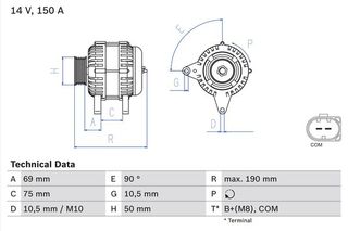 BOSCH BX ΔΥΝΑΜΟ BMW BOSCH 0 986 046 220
