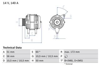 BOSCH BX ΔΥΝΑΜΟ OPEL BOSCH 0 986 046 230