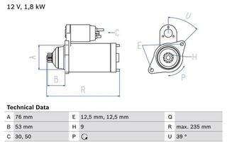 BOSCH BX ΜΙΖΑ VAG BOSCH 0986019550