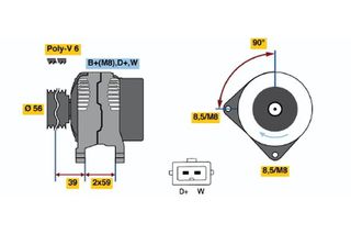 BOSCH BX ΔΥΝΑΜΟ VAG BOSCH 0986039010