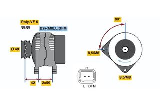 BOSCH BX ΔΥΝΑΜΟ RENAULT BOSCH 0986046280