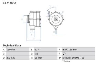 BOSCH BX ΔΥΝΑΜΟ VAG BOSCH 0 986 039 090