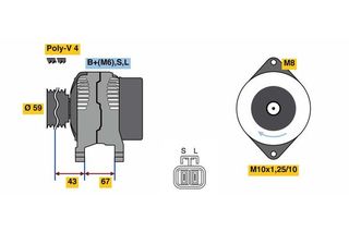 BOSCH BX ΔΥΝΑΜΟ KIA BOSCH 0986080520