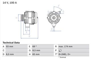 BOSCH BX ΔΥΝΑΜΟ VOLVO BOSCH 0 986 039 180