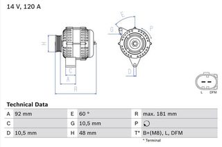 BOSCH BX ΔΥΝΑΜΟ MERCEDES BOSCH 0 986 042 540