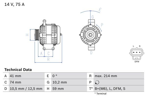 BOSCH BX ΔΥΝΑΜΟ BOSCH 0 986 042 650