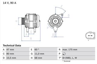 BOSCH BX ΔΥΝΑΜΟ RENAULT BOSCH 0 986 042 670