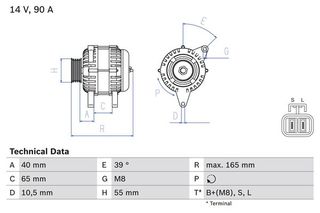 BOSCH BX ΔΥΝΑΜΟ MITSUBISHI BOSCH 0 986 042 690