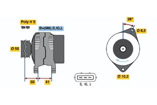 BOSCH BX ΔΥΝΑΜΟ TOYOTA BOSCH 0986039460