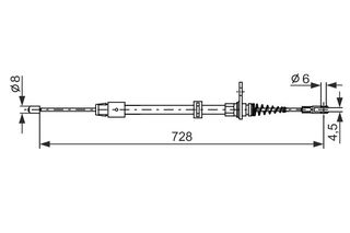 BOSCH ΝΤΙΖΑ ΧΕΙΡΟΦΡΕΝΟΥ MERCEDES BOSCH 1 987 482 301