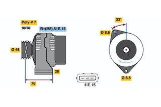 BOSCH ΔΥΝΑΜΟ BMW BOSCH 0986039650