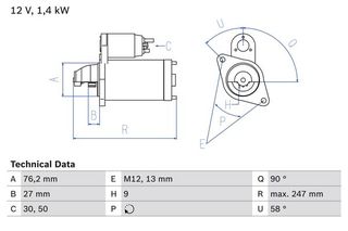 BOSCH BX ΜΙΖΑ VAG BOSCH 0 986 016 780