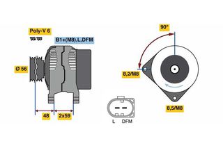 BOSCH BX ΔΥΝΑΜΟ VAG BOSCH 0986081320