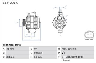 BOSCH BX ΔΥΝΑΜΟ MERCEDES BOSCH 0 986 047 490