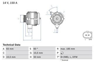 BOSCH BX ΔΥΝΑΜΟ MERCEDES BOSCH 0 986 047 560