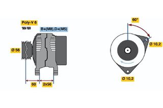 BOSCH BX ΔΥΝΑΜΟ OPEL BOSCH 0986043730