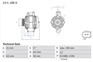 BOSCH BX ΔΥΝΑΜΟ MERCEDES BOSCH 0 986 081 910