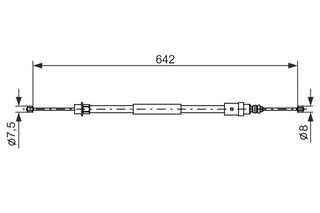 BOSCH ΝΤΙΖΑ ΧΕΙΡΟΦΡΕΝΟΥ PEUGEOT BOSCH 1 987 477 573