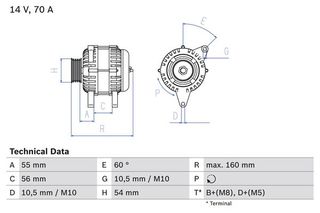 BOSCH BX ΔΥΝΑΜΟ OPEL BOSCH 0 986 044 210