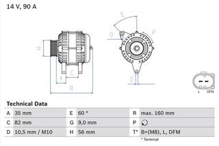 BOSCH BX ΔΥΝΑΜΟ VAG BOSCH 0 986 044 300