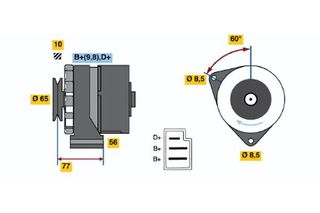 BOSCH BX ΔΥΝΑΜΟ ALFA ROMEO BOSCH 0986036520