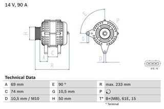 BOSCH BX ΔΥΝΑΜΟ BMW BOSCH 0 986 040 390