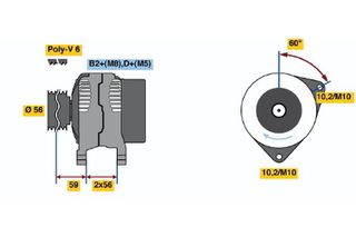BOSCH BX ΔΥΝΑΜΟ OPEL BOSCH 0986044430