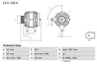 BOSCH BX ΔΥΝΑΜΟ VAG BOSCH 0 986 083 340