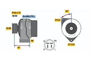 BOSCH BX ΔΥΝΑΜΟ HONDA BOSCH 0986040830