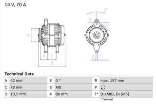 BOSCH BX ΔΥΝΑΜΟ NISSAN BOSCH 0 986 040 850