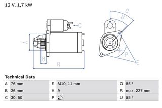 BOSCH BX ΜΙΖΑ BMW BOSCH 0 986 022 010
