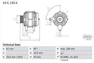 BOSCH BX ΔΥΝΑΜΟ BMW BOSCH 0 986 044 841