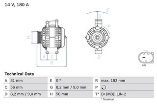 BOSCH BX ΔΥΝΑΜΟ MERCEDES BOSCH 0 986 083 660