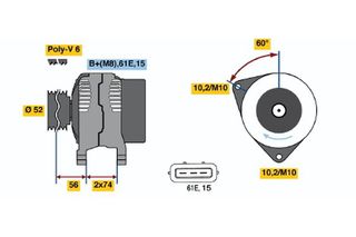 BOSCH BX ΔΥΝΑΜΟ BMW BOSCH 0986041080