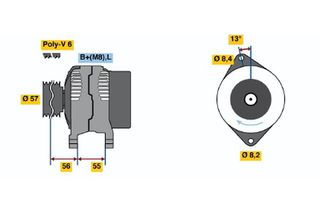BOSCH BX ΔΥΝΑΜΟ VOLVO BOSCH 0986041100