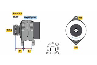 BOSCH BX ΔΥΝΑΜΟ SUZUKI BOSCH 0986037561
