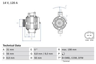 BOSCH BX ΔΥΝΑΜΟ MERCEDES BOSCH 0 986 045 380